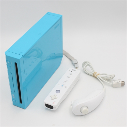 Nintendo Wii Konsol - Blå - RVL-101 - SNR KEH501658366 (B Grade) (Genbrug)